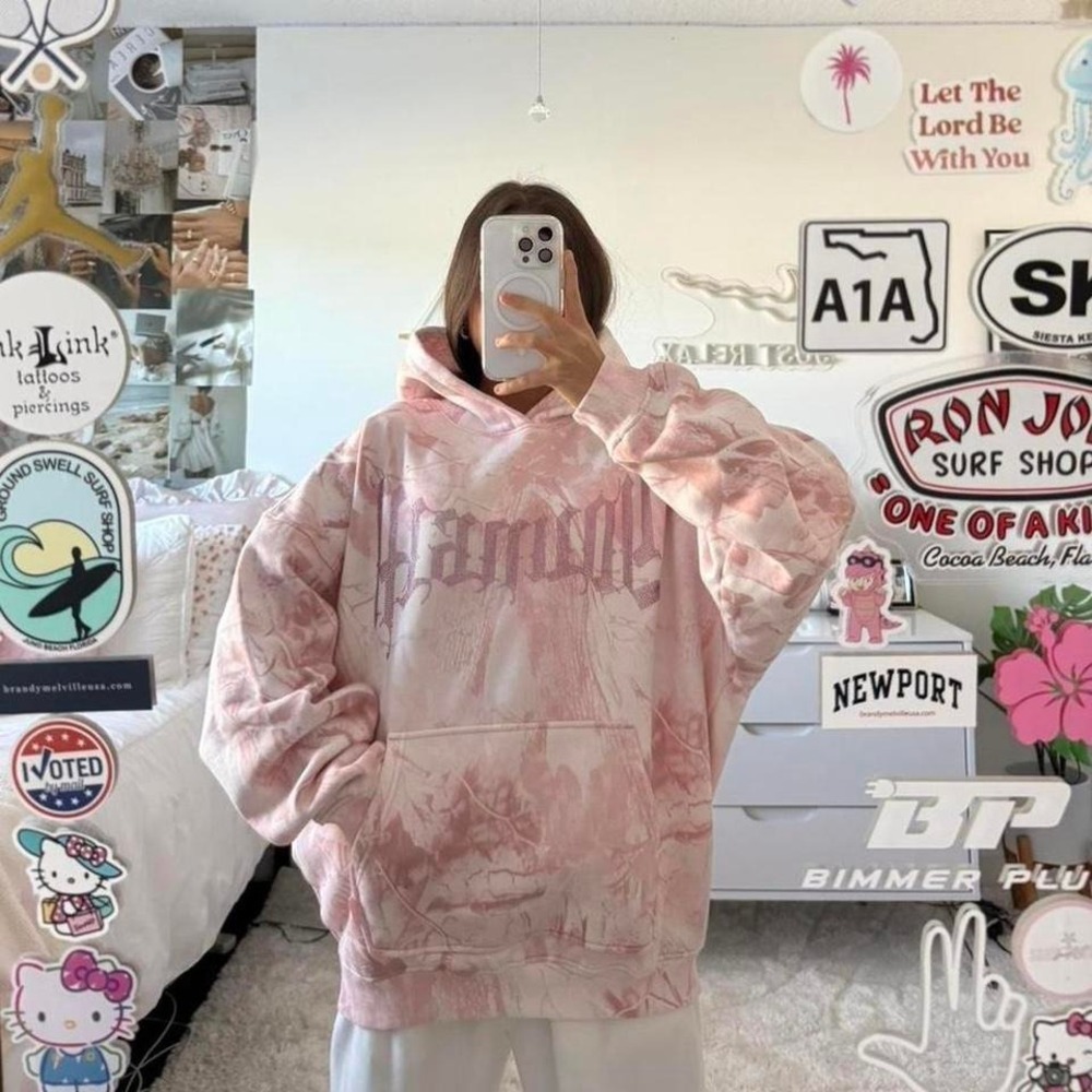 YoungLA Her Pink Camo Bling Hoodie